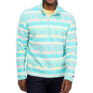 Chubbies The Flame En Fuego Fleece Aztec Print Quarter Zip Sweatshirt Large‎